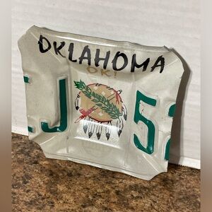 Original Authentic Oklahoma License Plate Ashtray Oklahoma OK! J 5 Modern Art